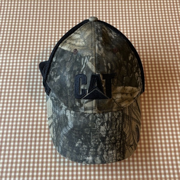 CAT caterpillar camouflage mesh back adjustable hat. One size - Picture 1 of 11